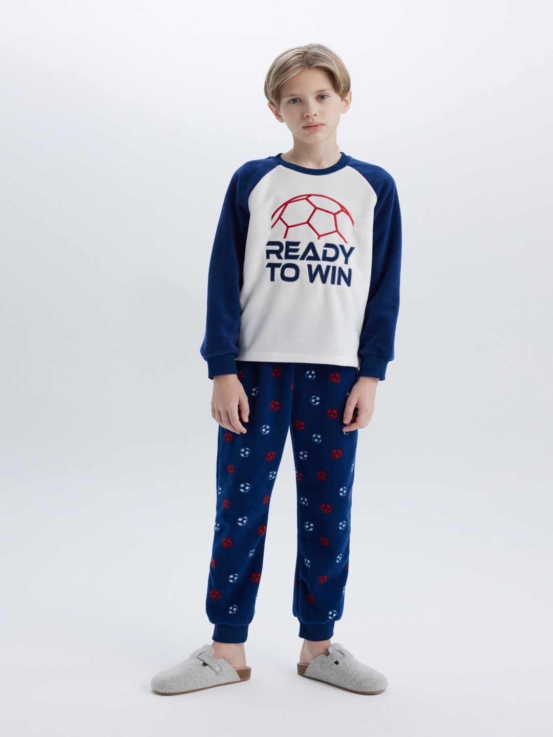 

DeFacto Boys Printed Night suit, Blue