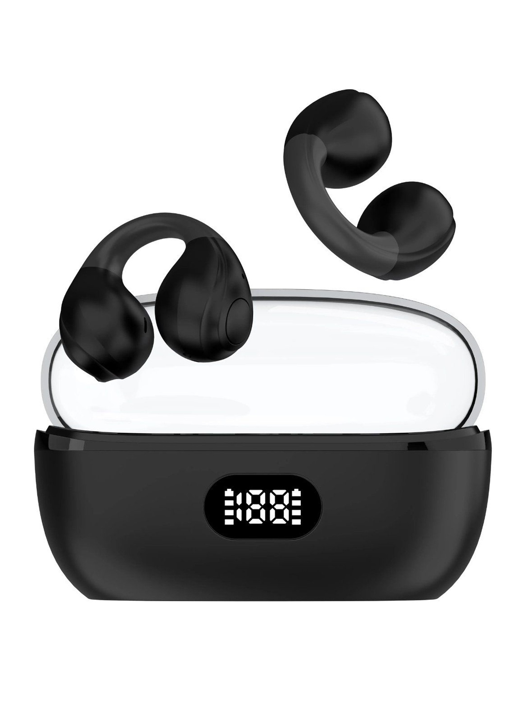 

zusix AuraPods 365 TWS Earbuds with 40H Playtime Wireless Bluetooth Headphones, Black