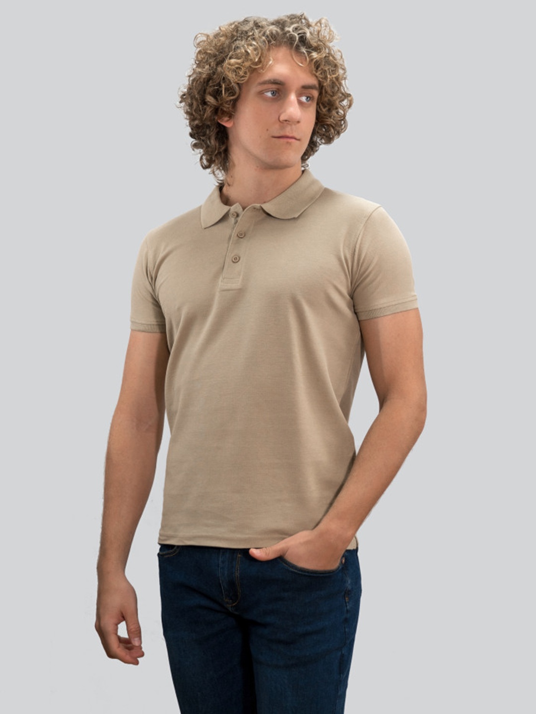 

BAESD Men Henley Neck Pockets T-shirt, Beige