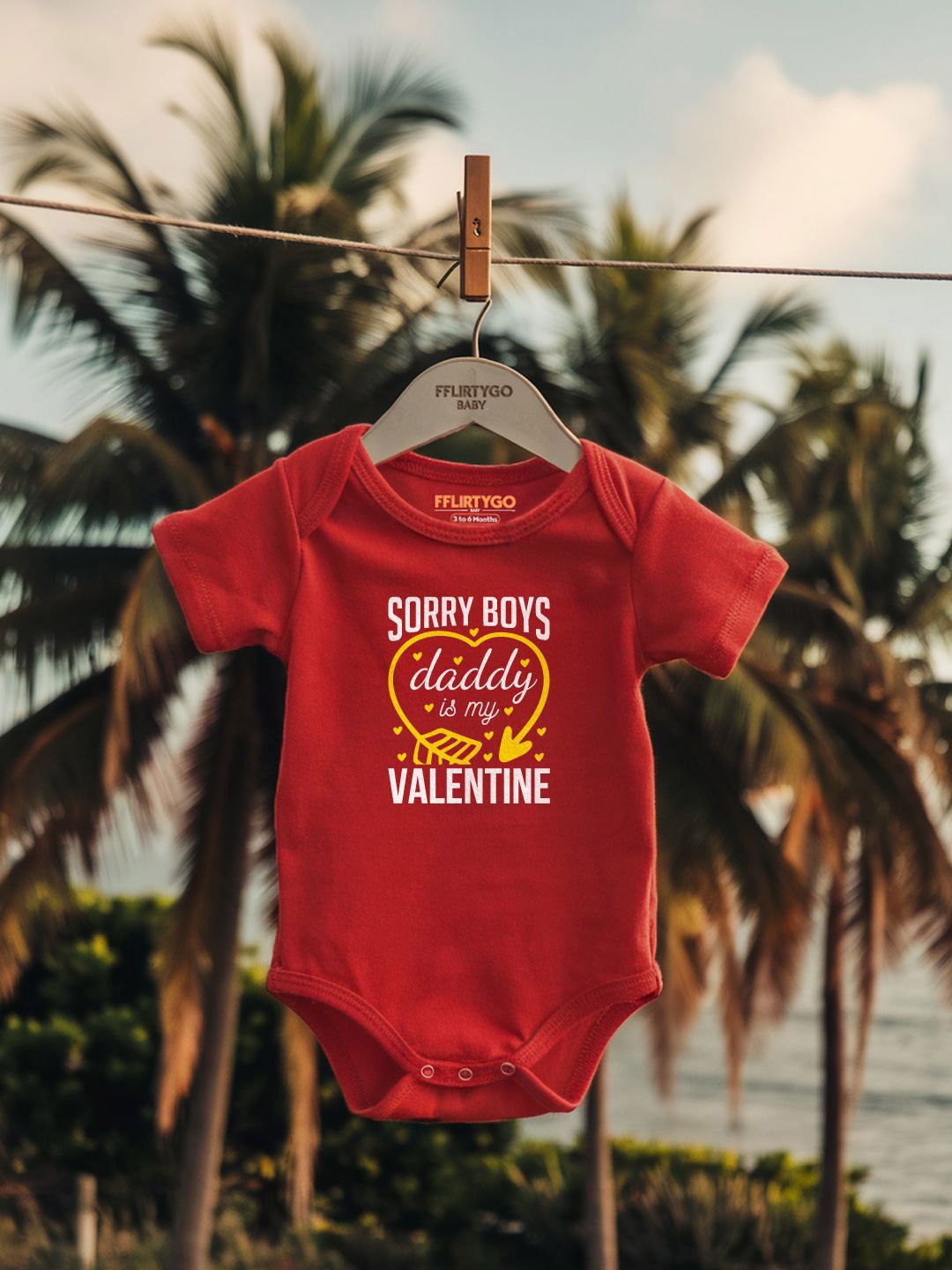 

FFLIRTYGO Infants Valentine day Printed Cotton Bodysuit, Red