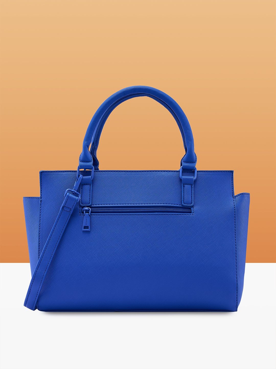 

Caprese Women Textured Shopper Leather Tote Bag, Blue