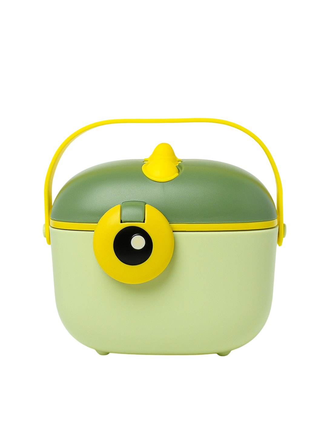 

The Little Lookers Kids Green & Yellow Spoon & Storage Container