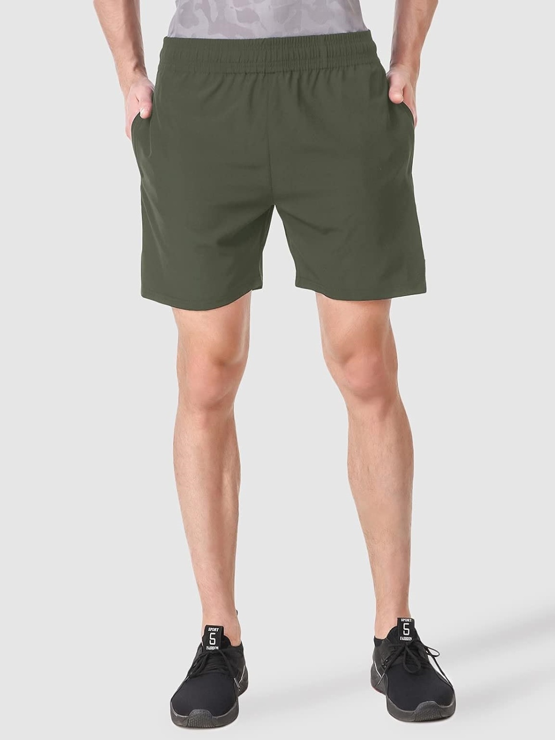 

BAESD Men Running Cotton Sports Boxer Shorts, Olive