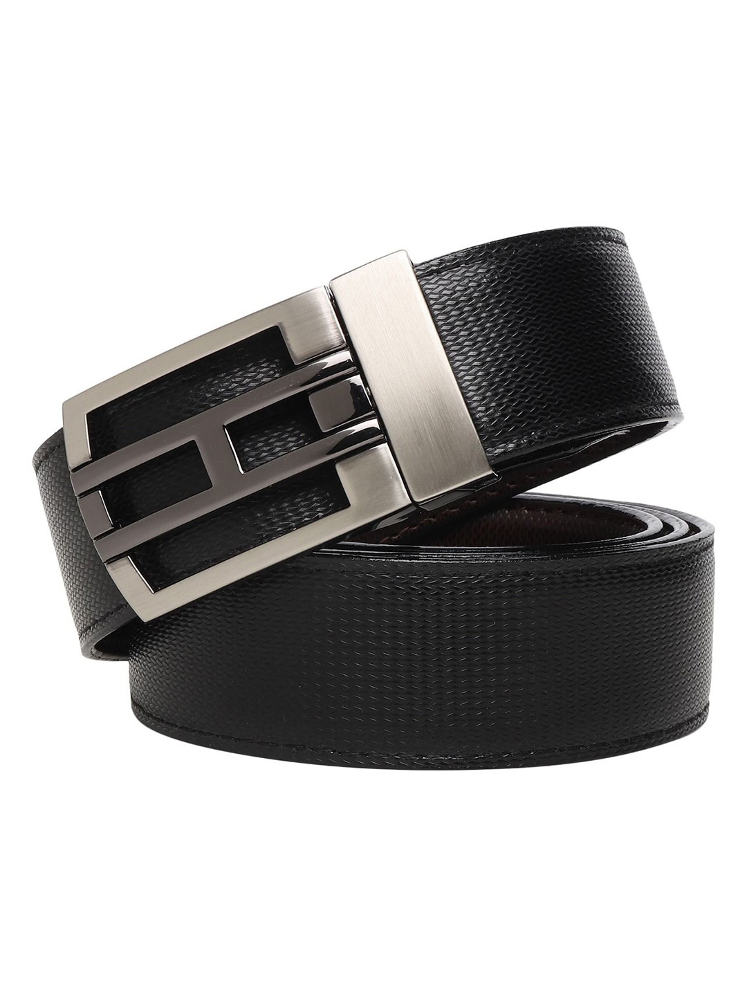 

Provogue Men Textured Reversible Formal Belt, Black