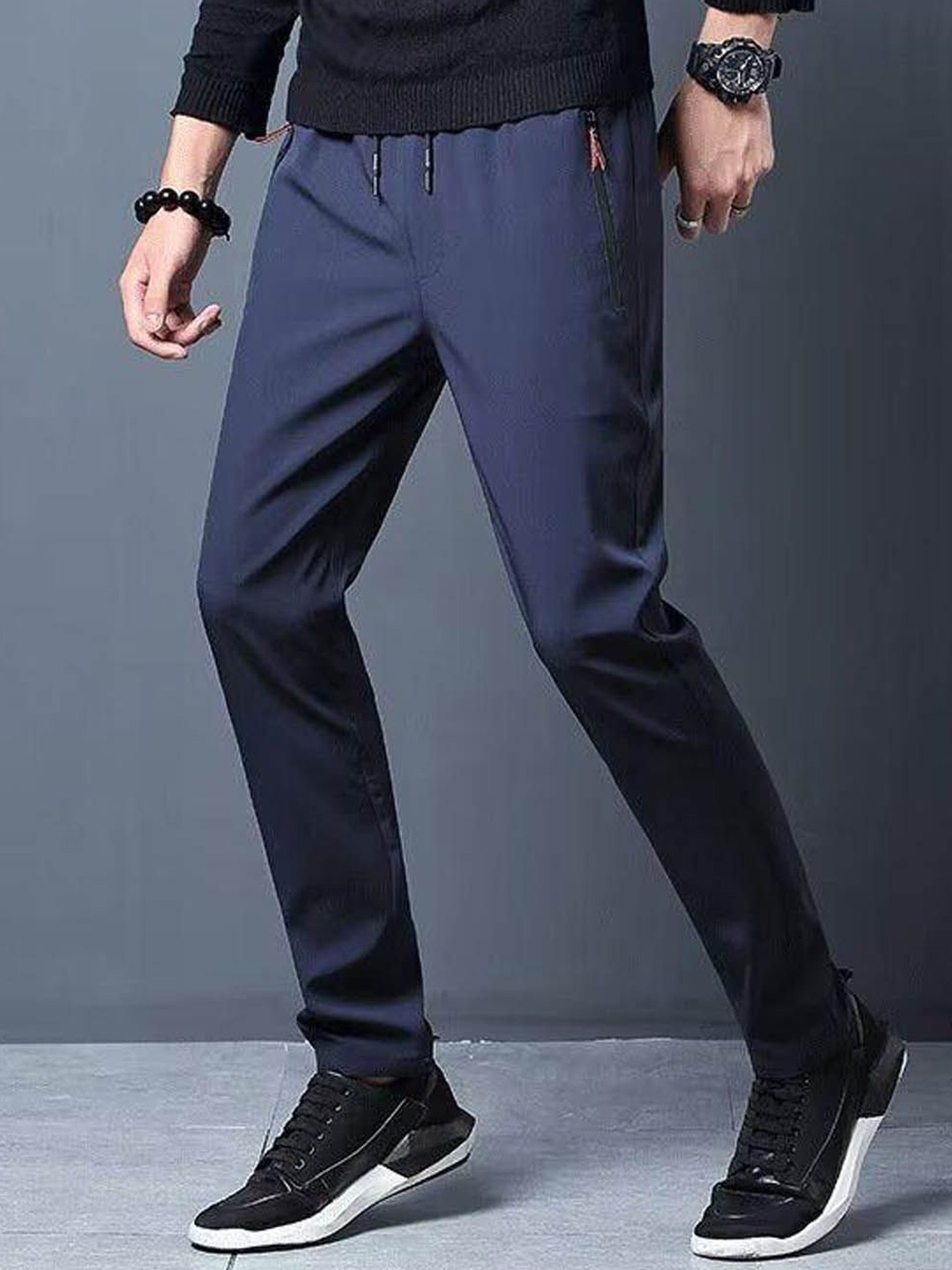 

StyleCast Men Chinos Trousers, Navy blue
