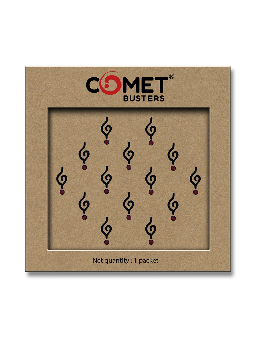 

Comet Busters Beautiful Traditional Designer Bindis - Black & Maroon