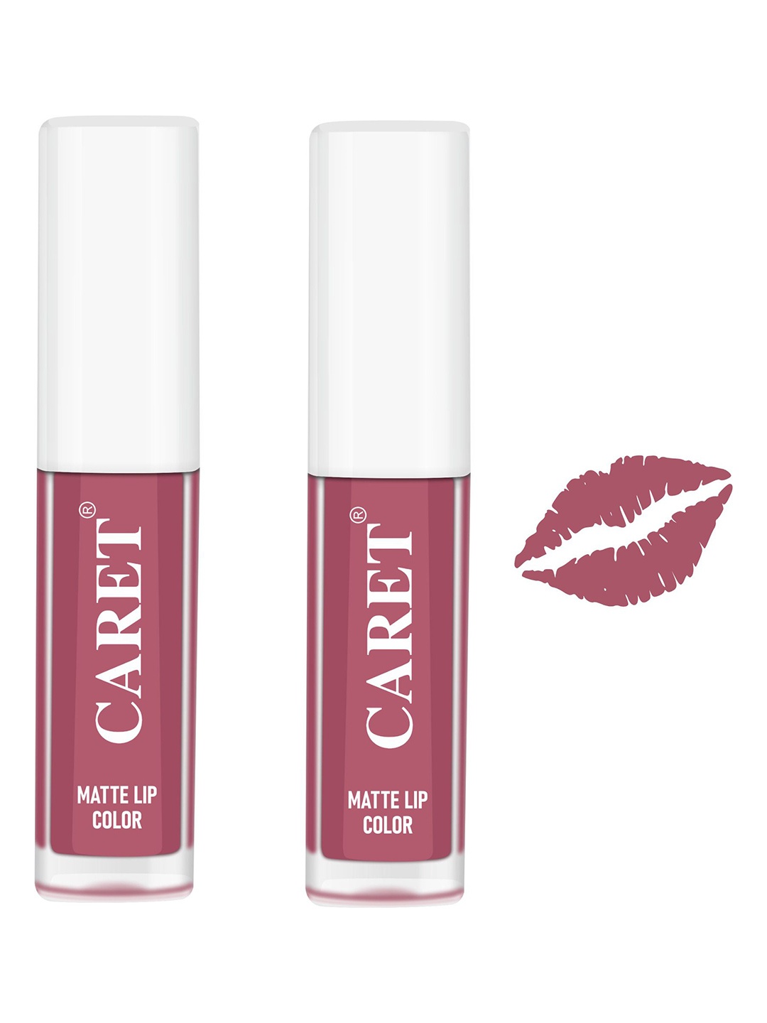 

CARET ORGANIC Set Of 2 Super-Pigmented Liquid Matte Lipsticks - 4 ml - 2, Nude