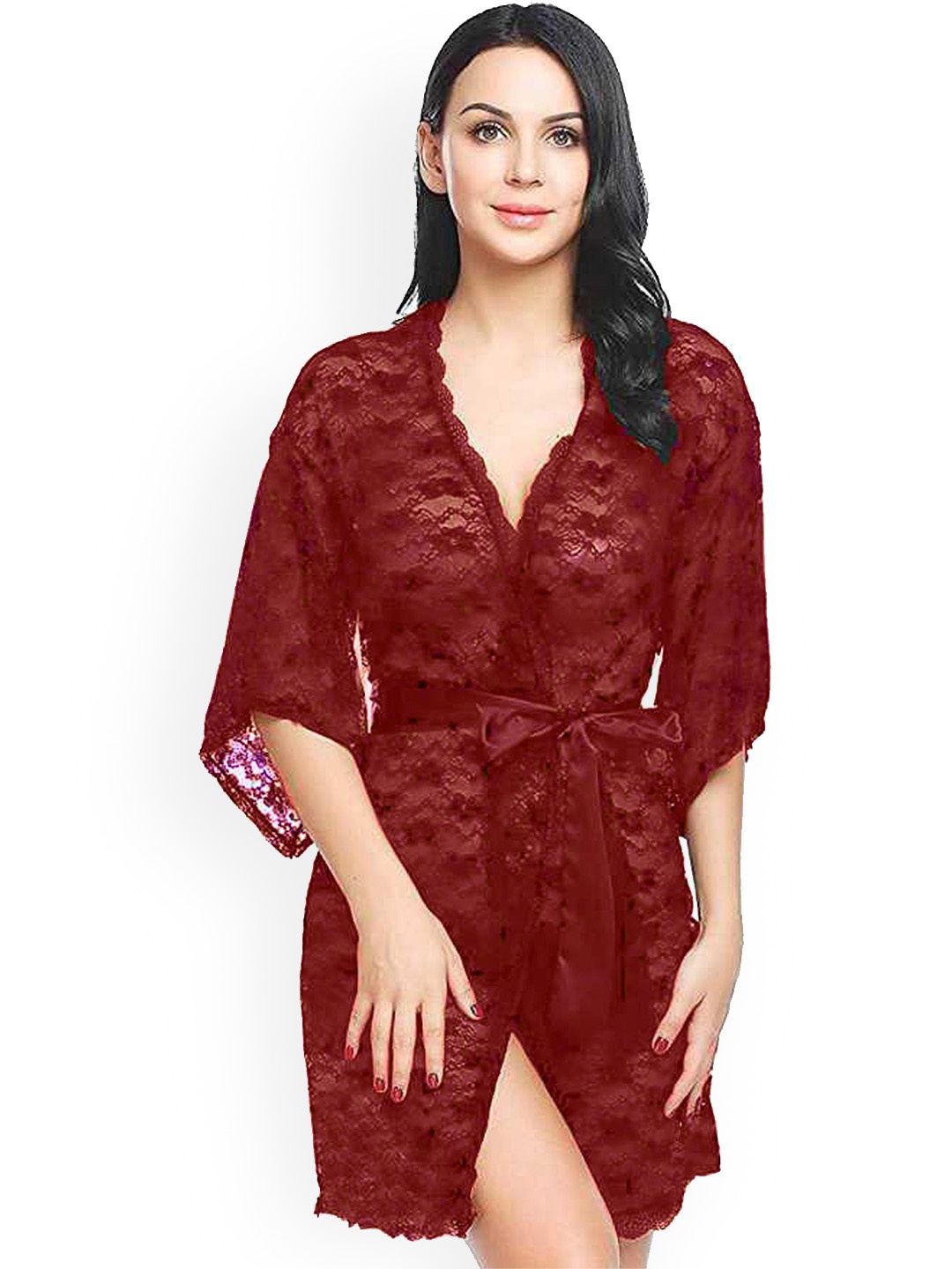 

chia fashions Net Baby Doll, Maroon