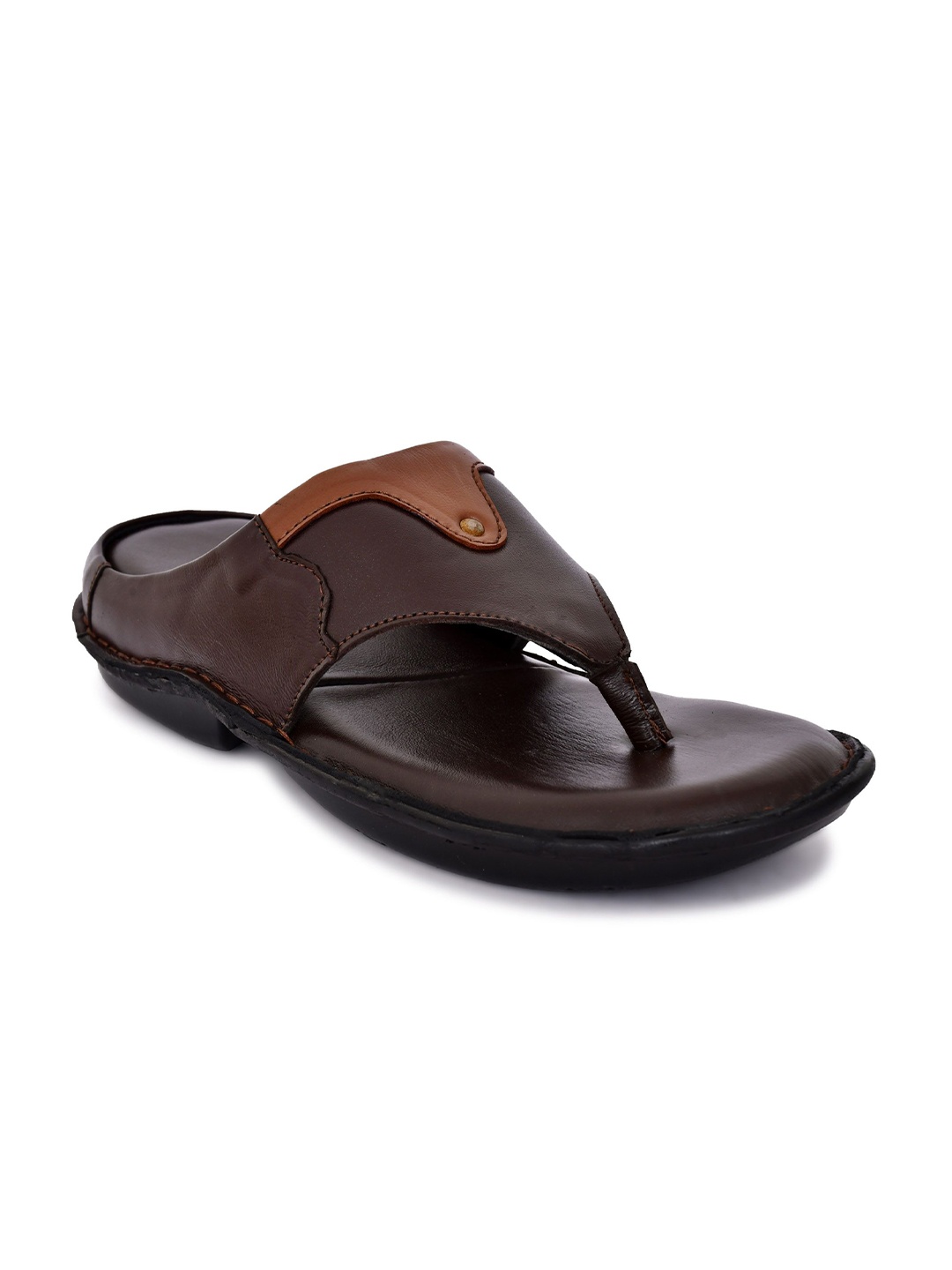 

ROYAL CRUZZ Men Leather Comfort Sandals, Brown