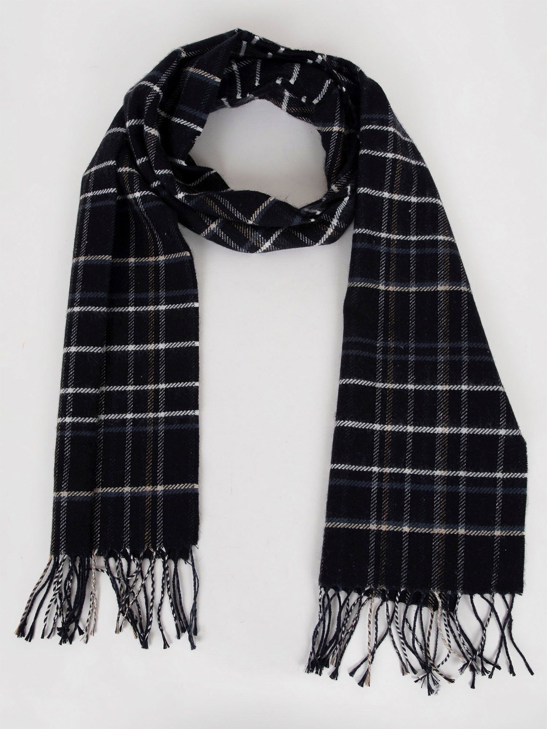 

DeFacto Men Checked Scarf, Black