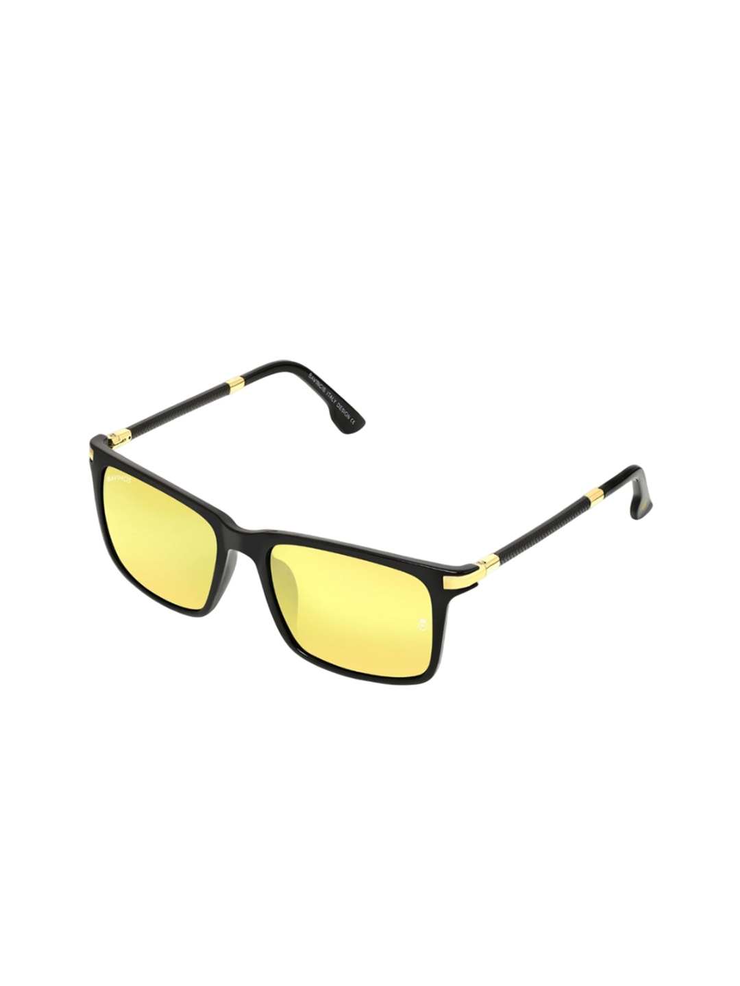 

BAVINCIS Unisex Square Sunglasses with UV Protected Lens, Yellow