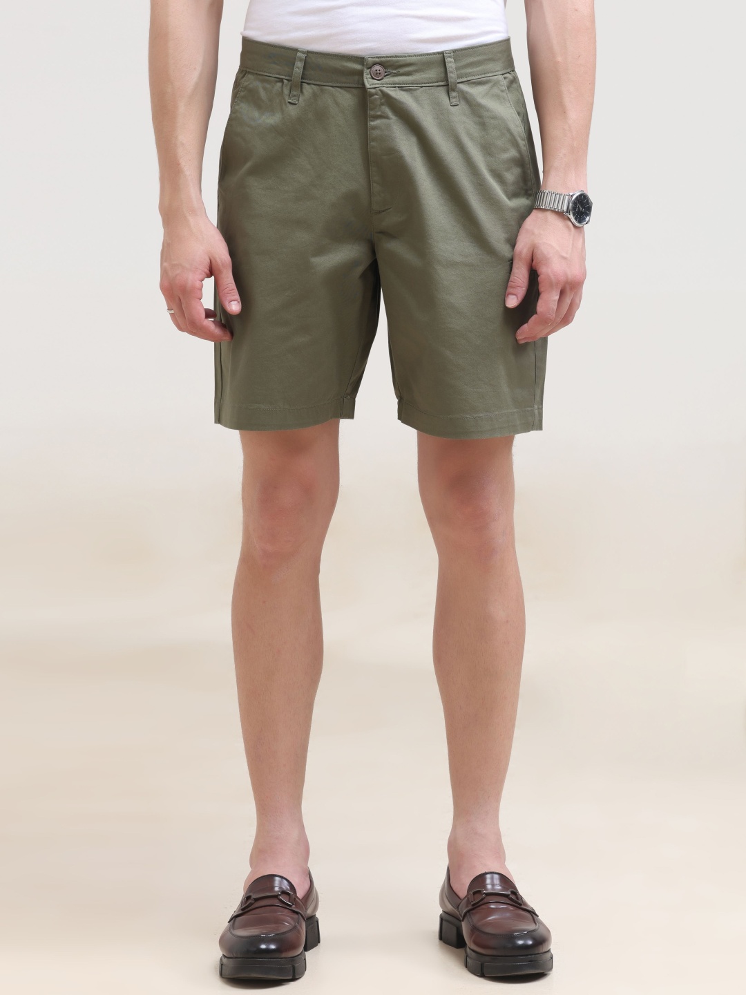 

Grit and Flair Men Shorts, Olive