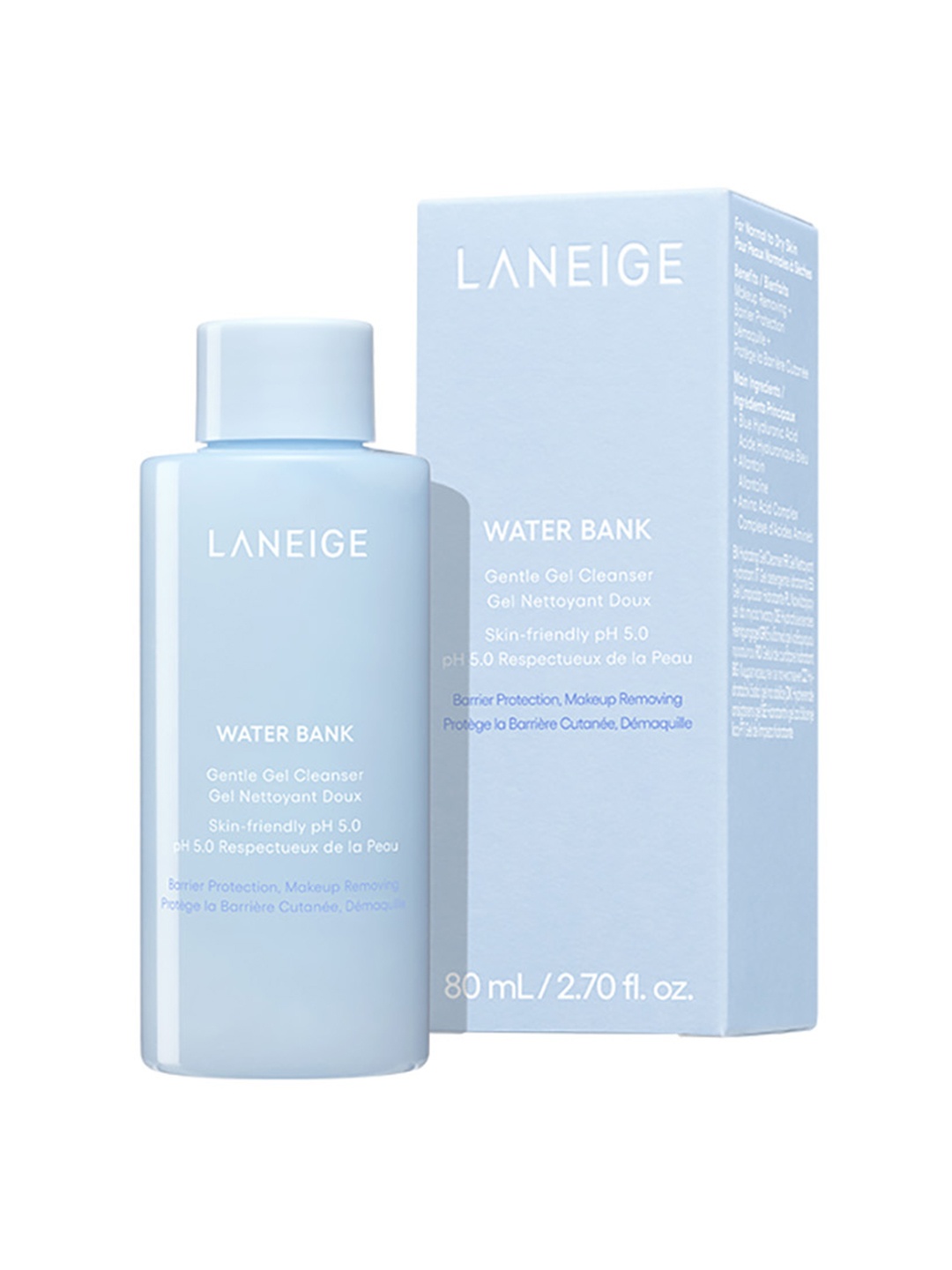 

LANEIGE Water Bank Gentle Gel Cleanser Mini with Blue Hyaluronic Acid - 80 ml