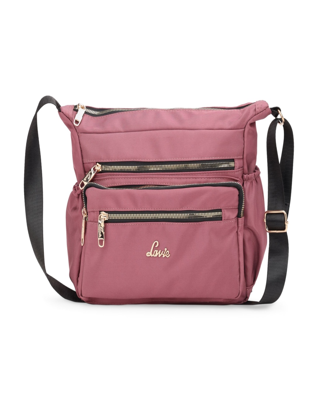 

Lavie Women Solid Structured Leather Sling Bag, Pink