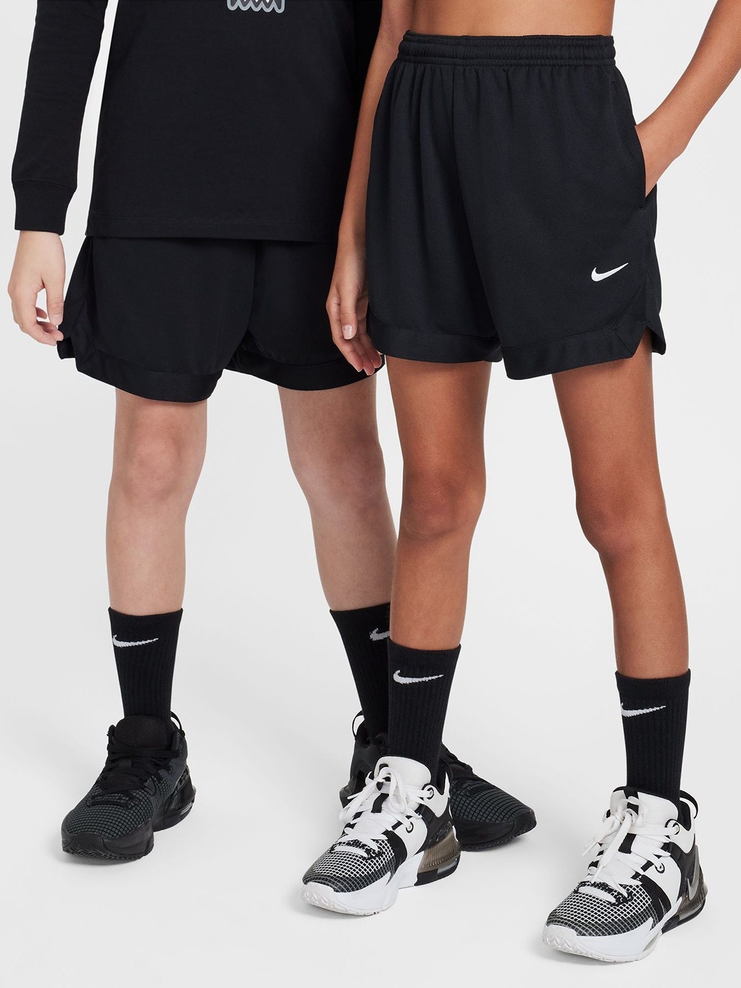 

Nike Kids Court Dri-FIT Loose Fit Basketball Shorts, Black