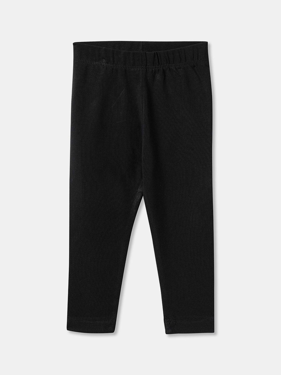 

R&B Girls Cotton Ankle-Length Leggings, Black