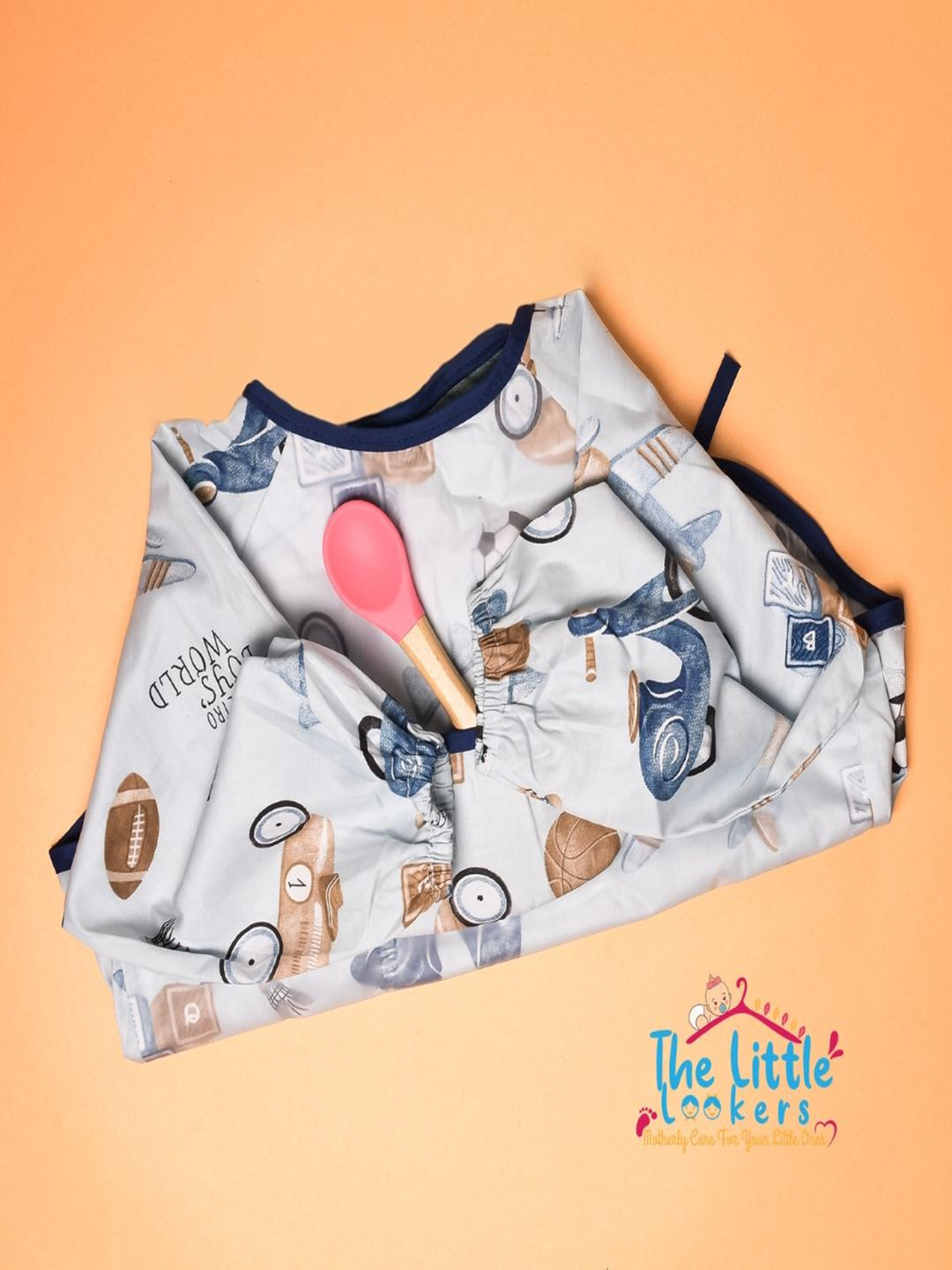 

The Little Lookers Kids Bib with Pocket, Blue