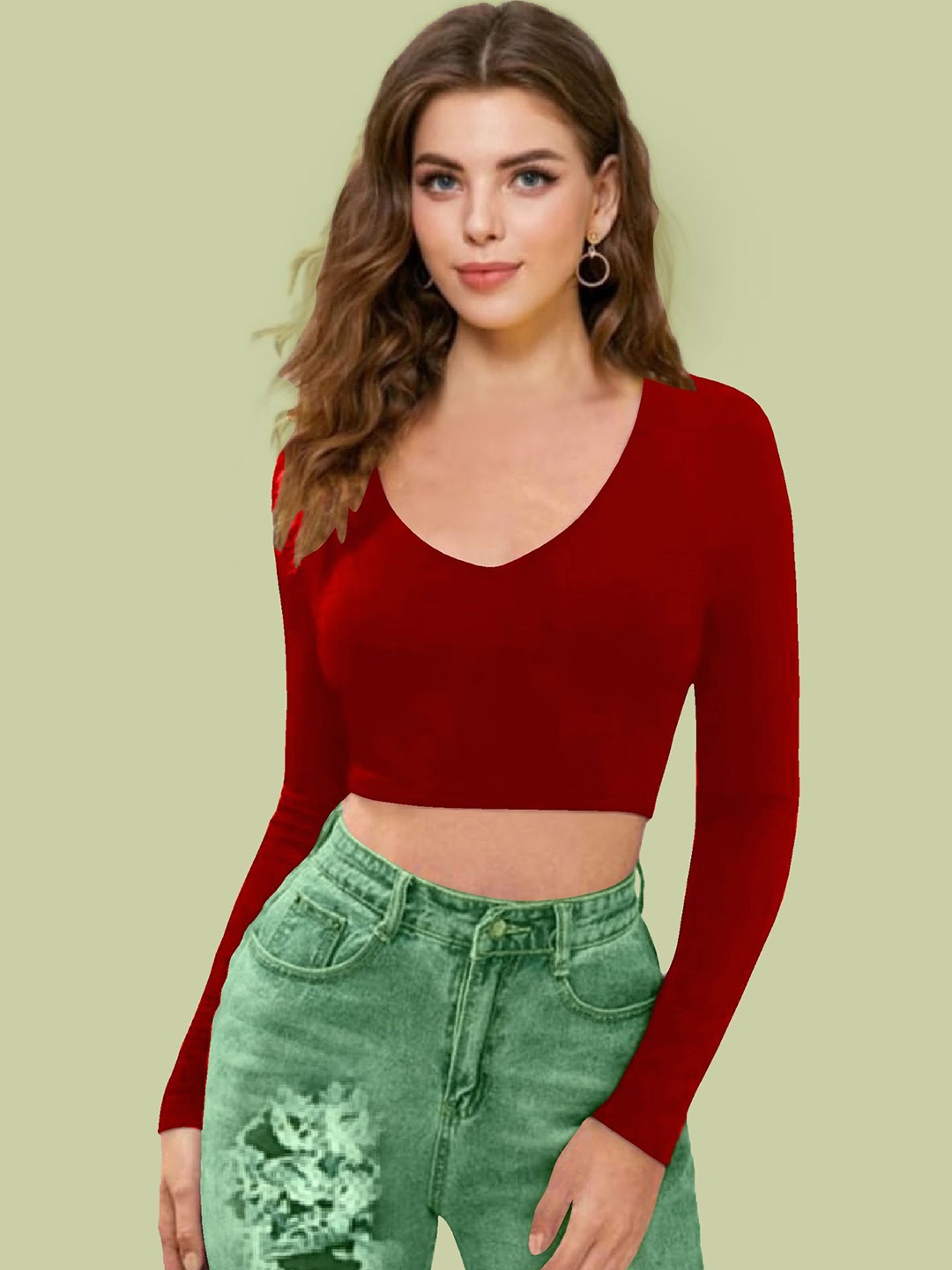 

Dream Beauty Fashion Crop Top, Red