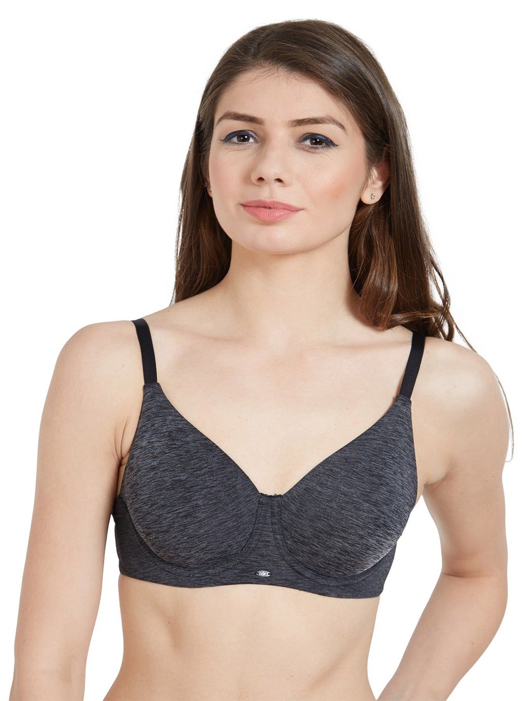 

Soie Women Full Coverage Non padded Wired Bra, Black