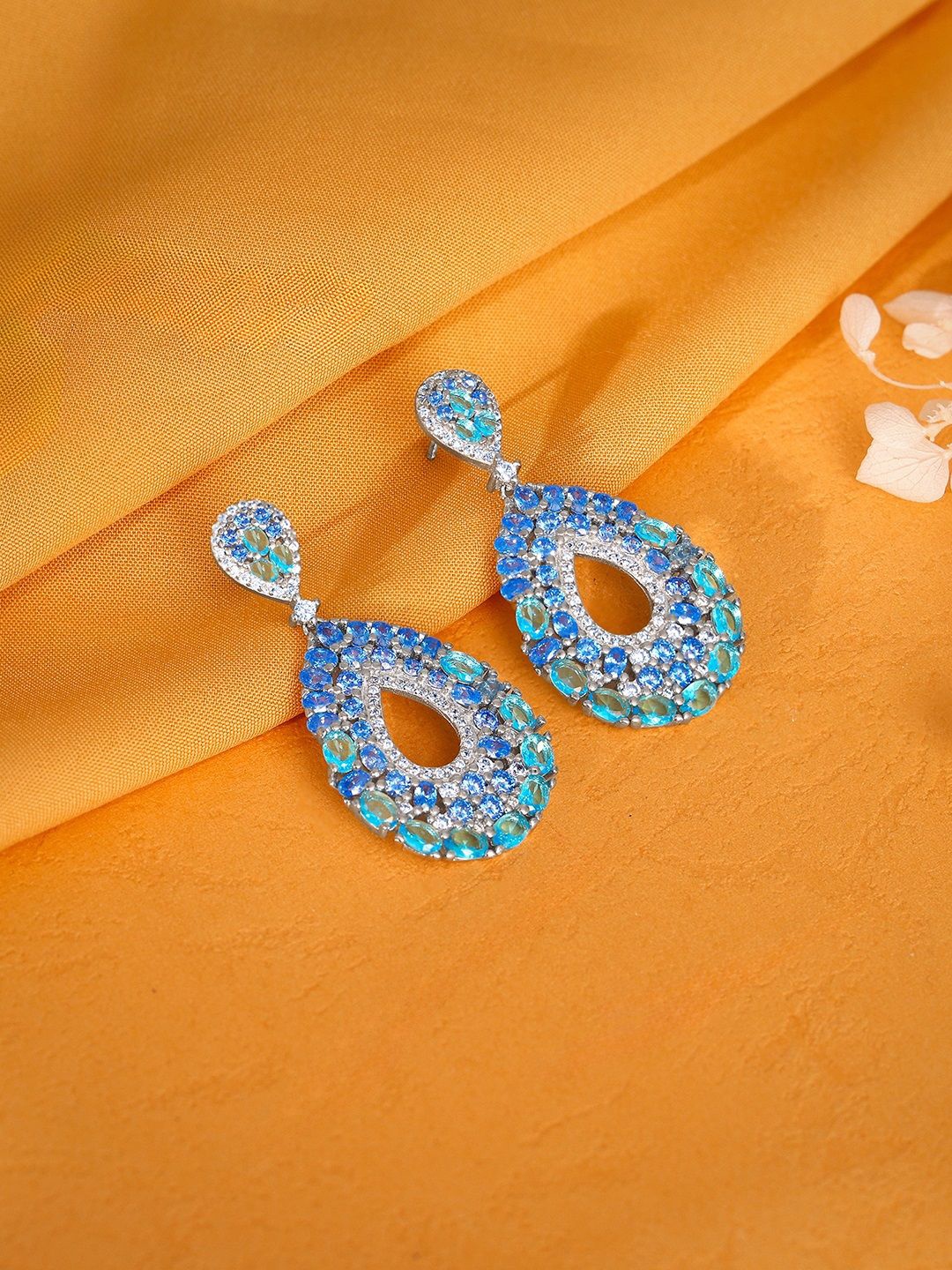 

GIVA Contemporary Drop Earrings, Silver