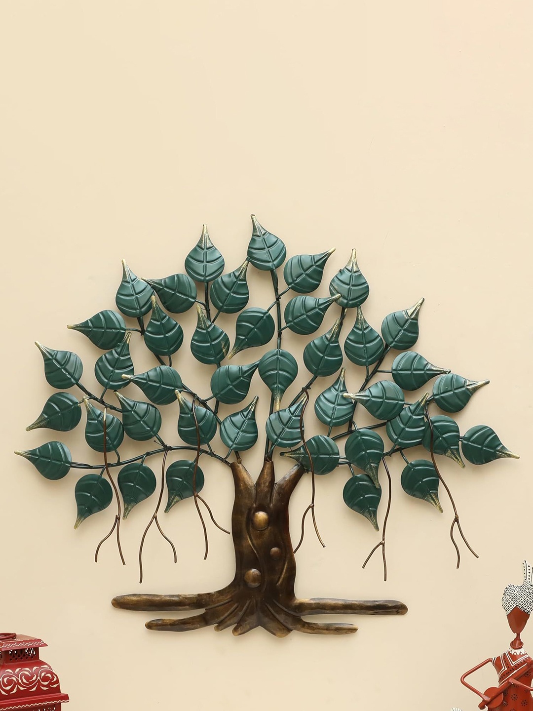 

vedas W-Yashvi Green & Brown Glossy Tree of Life Wall Hanging