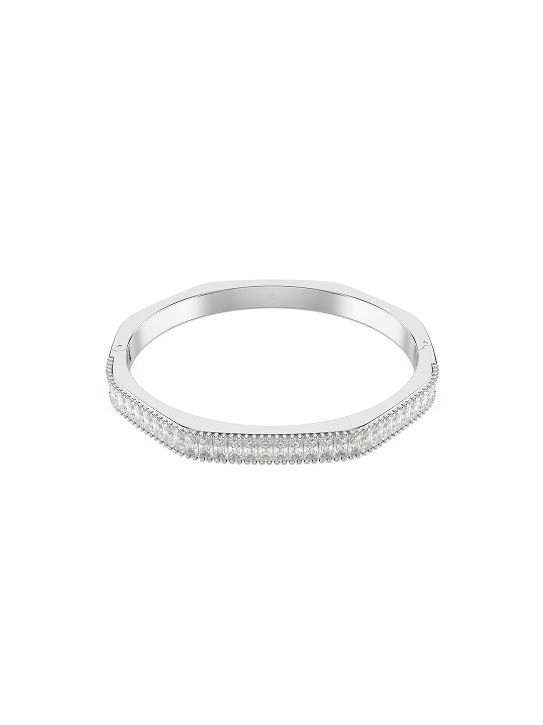 

SWAROVSKI Matrix Rhodium-Plated Crystal-Studded Bangle Bracelet, Silver