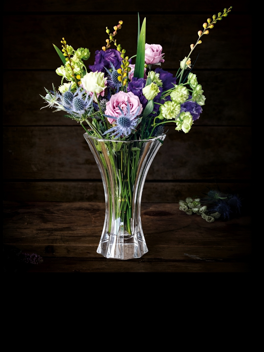 

Nachtmann Transparent Textured Glass Flower Vase