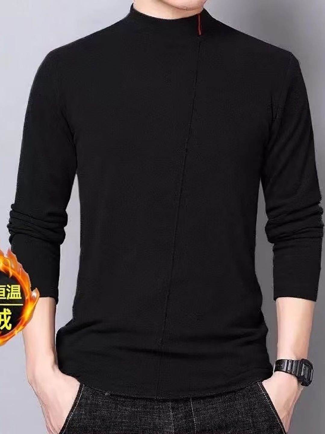 

StyleCast x Revolte Men Slim Fit T-shirt, Black