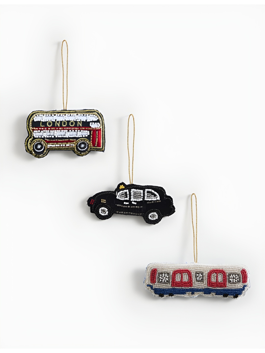

Marks & Spencer Black & Red 3 Pieces Transport Hanging Decorations
