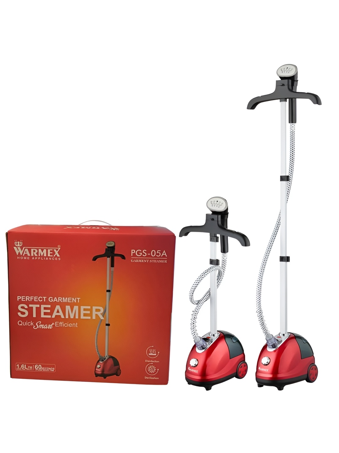 

Warmex Home Appliances Red & Black Standing Garment Steamer 2000W