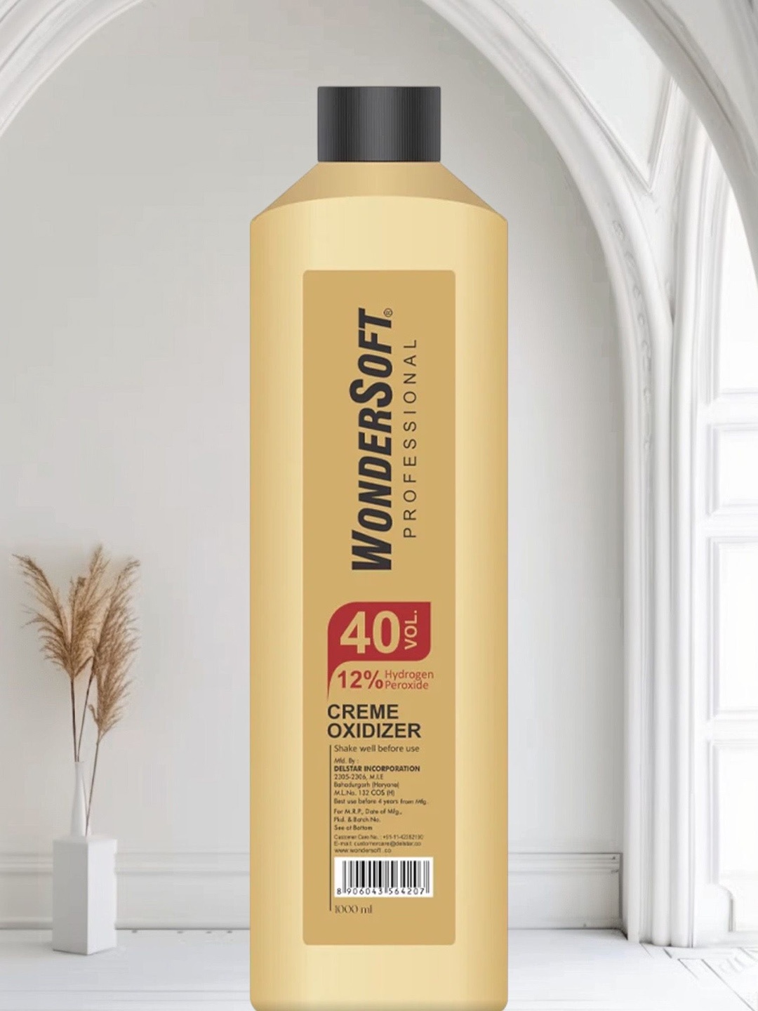 

WonderSoft Professional 40 Volume (12%) Hair Colour Developer Cream - 1 L, Yellow