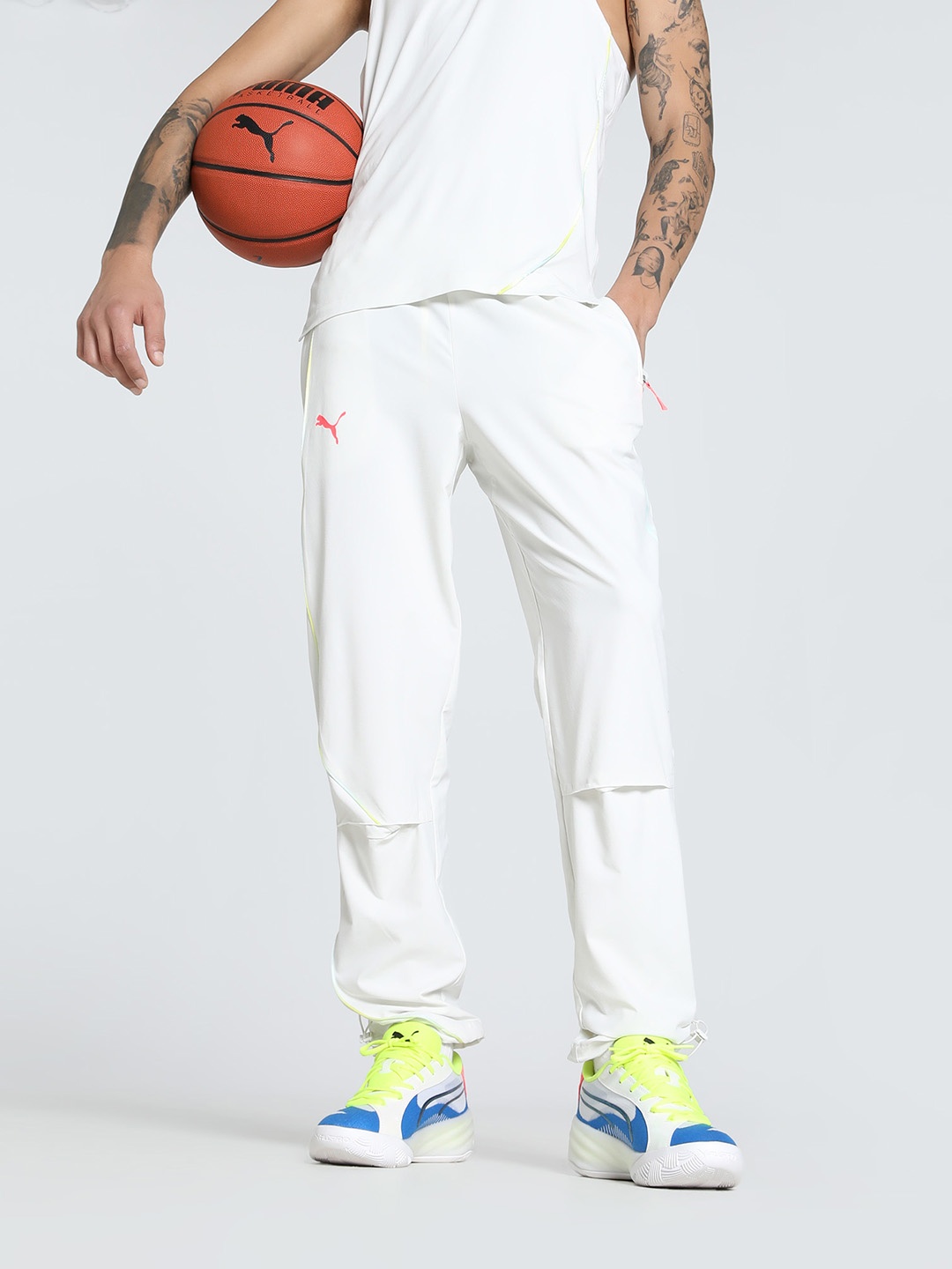 

Puma All Pro Men Basketball Pants, White