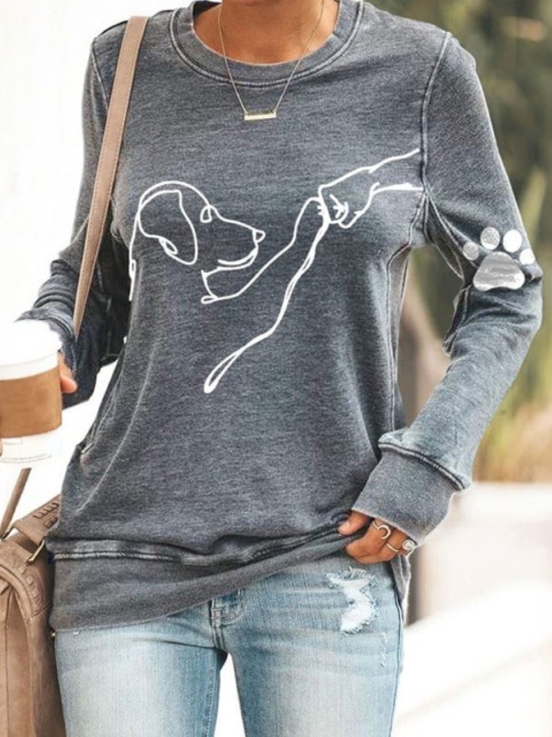 

StyleCast Women Graphic Printed Round Neck Cotton T-shirt, Grey