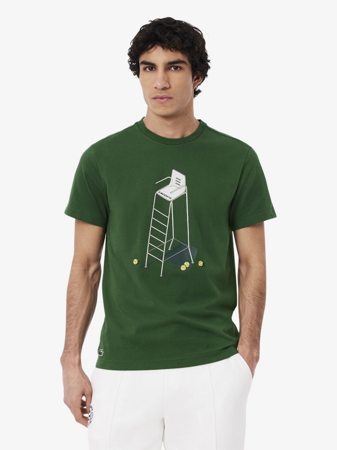 

Lacoste Men Printed Pockets T-shirt, Green
