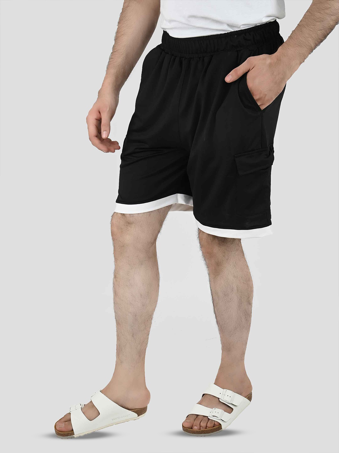 

Blissence Men Mid-Rise Lounge Shorts, Black