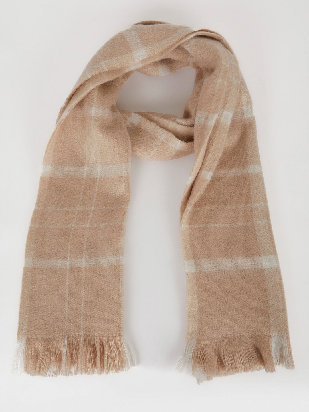 

DeFacto Men Checked Scarf, Brown