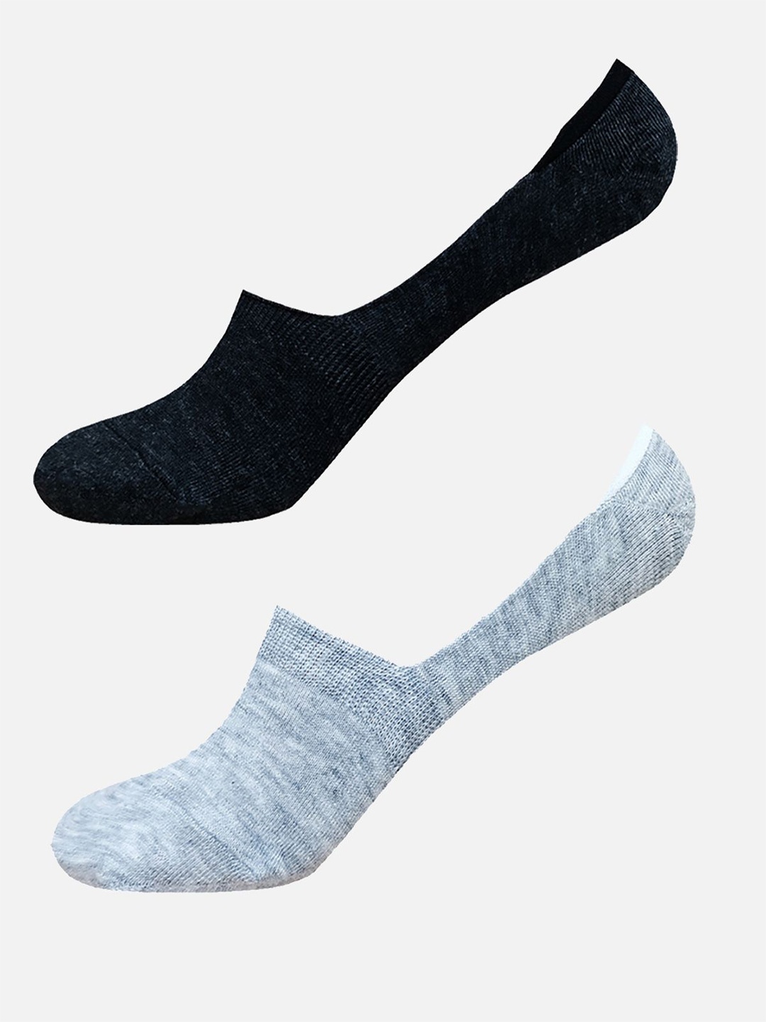 

StyFun Unisex Pack Of 2 Anti-Slip Cotton Shoe Liners Socks, Grey