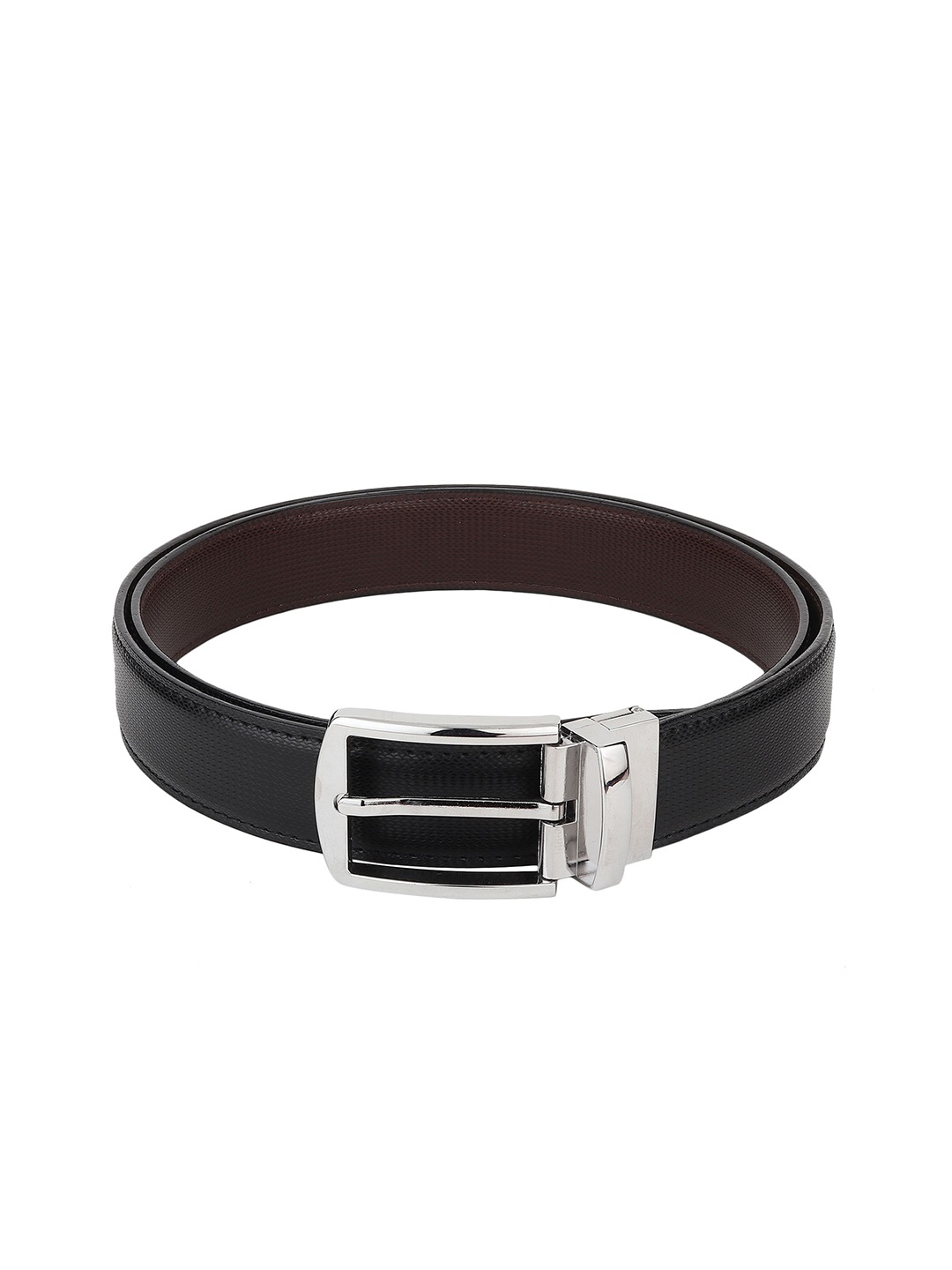 

Provogue Men Textured Reversible Formal Belt, Black