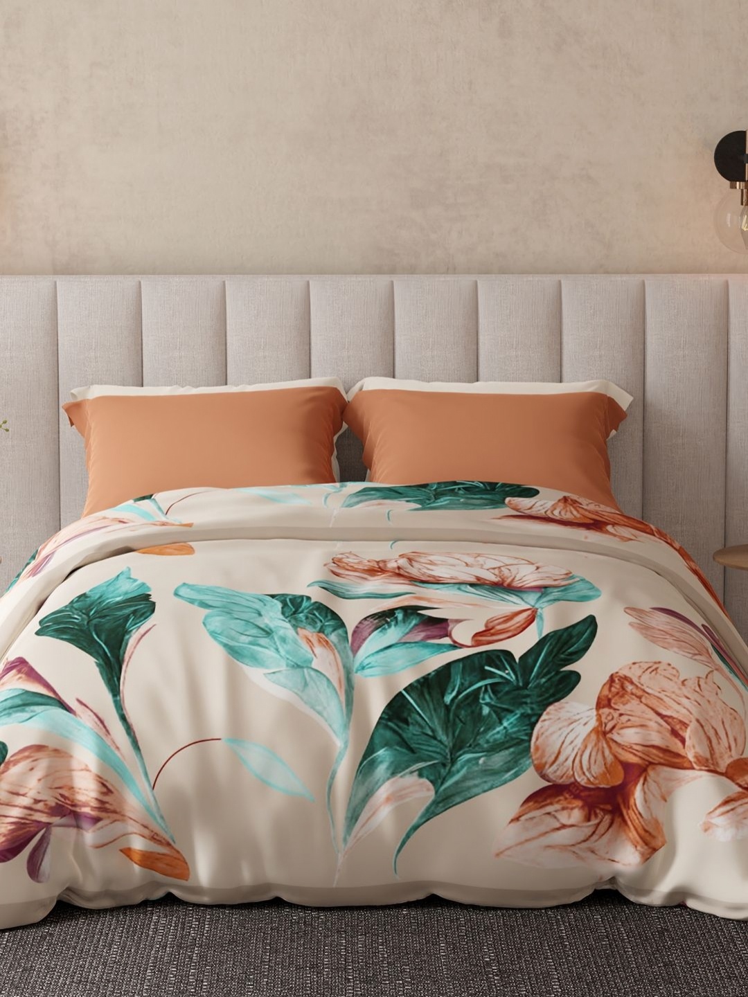 

Boutique Living India Beige & Green Floral Double Bed Blanket
