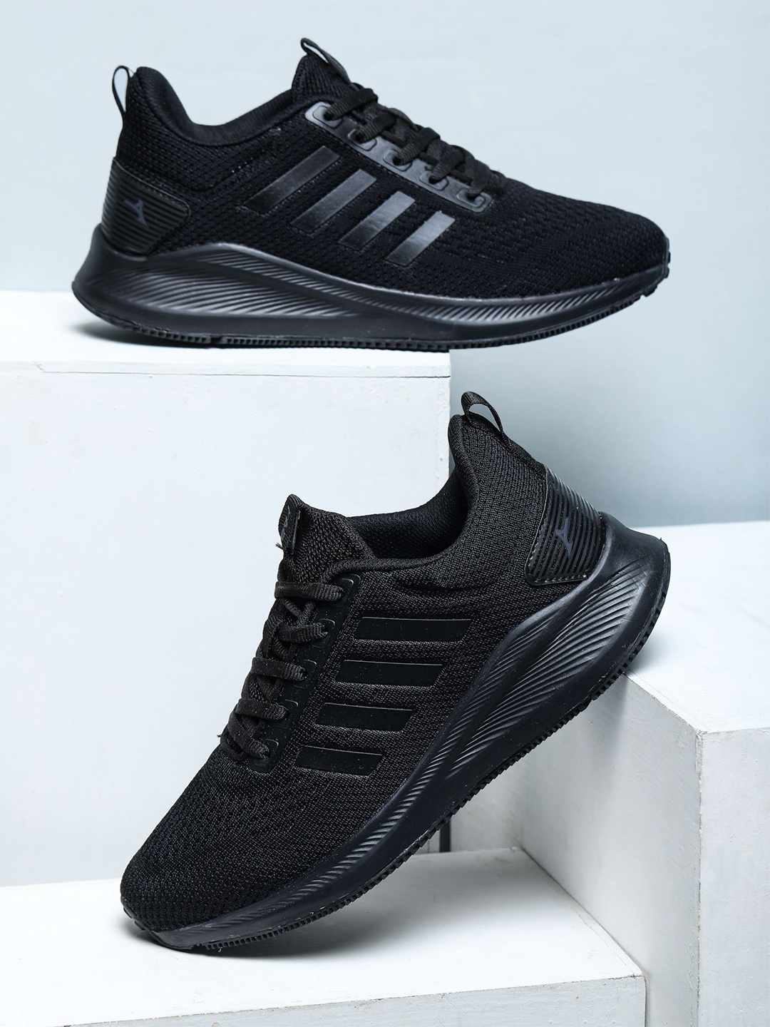 

ABROS Men SYLVAIN Mesh Air Running Lace-Up Sports Shoes, Black