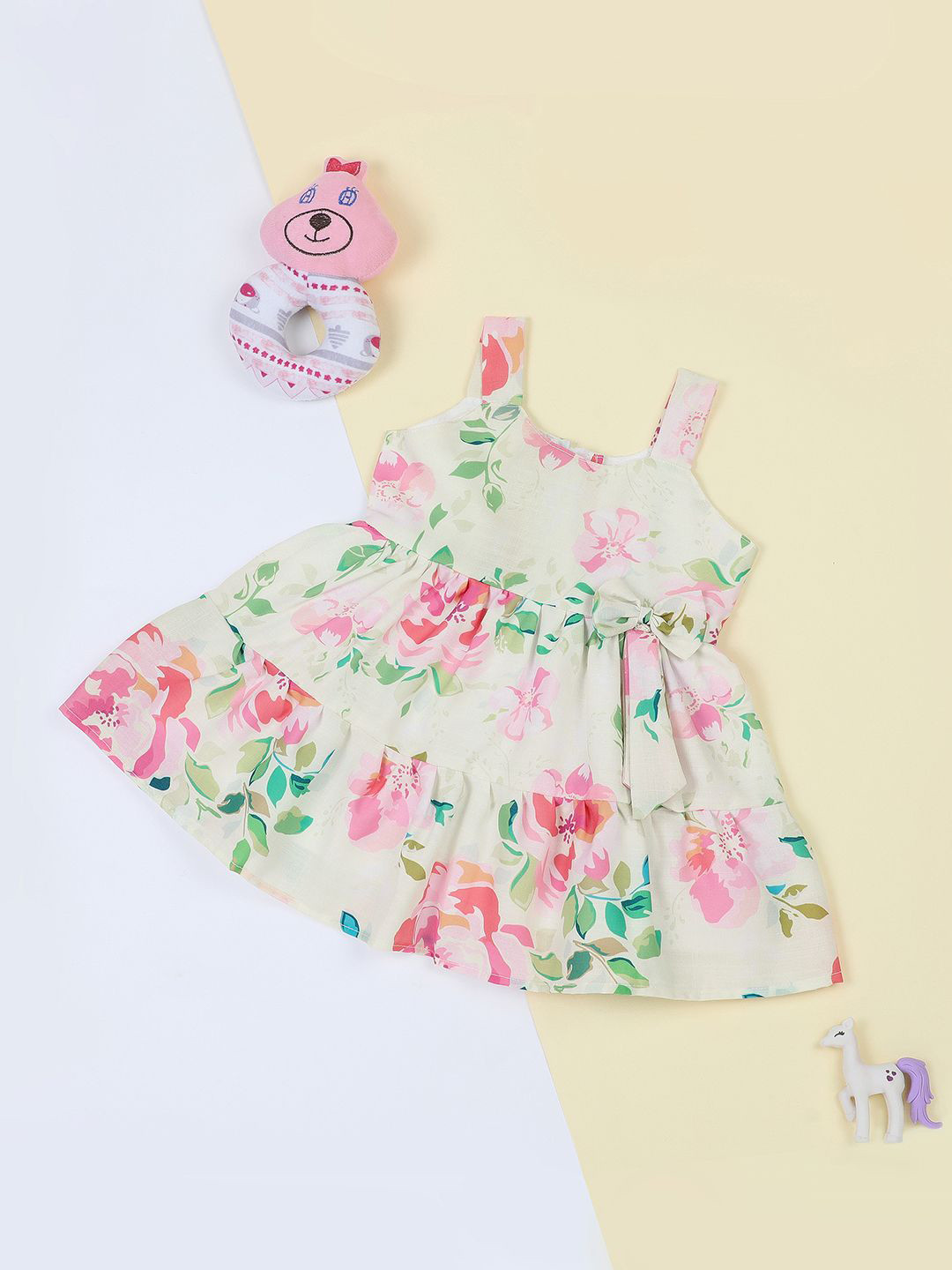 

Macwin Girls Infants Floral A-Line Dress, Pink