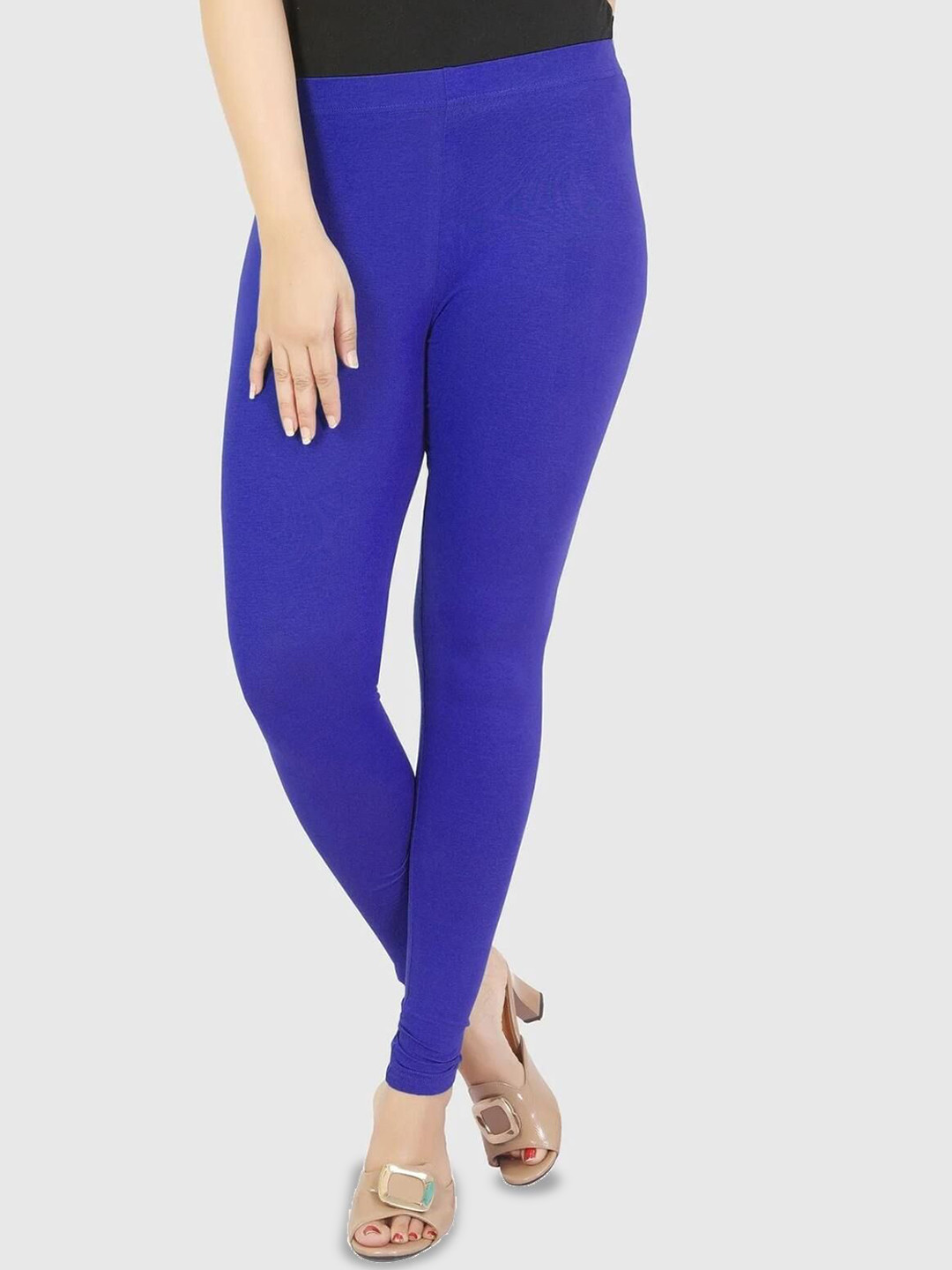 

COTTON CULTURE Women Mid-Rise Ankle-Length Leggings, Blue