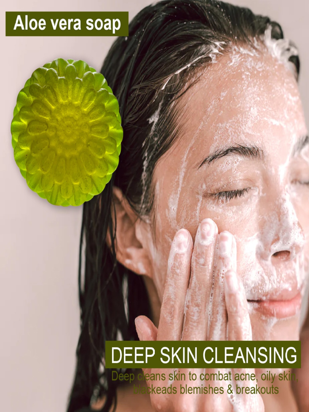 

GROOVY Exfoliating And Deep Cleansing Aloe Vera Soap - 100 g, Green
