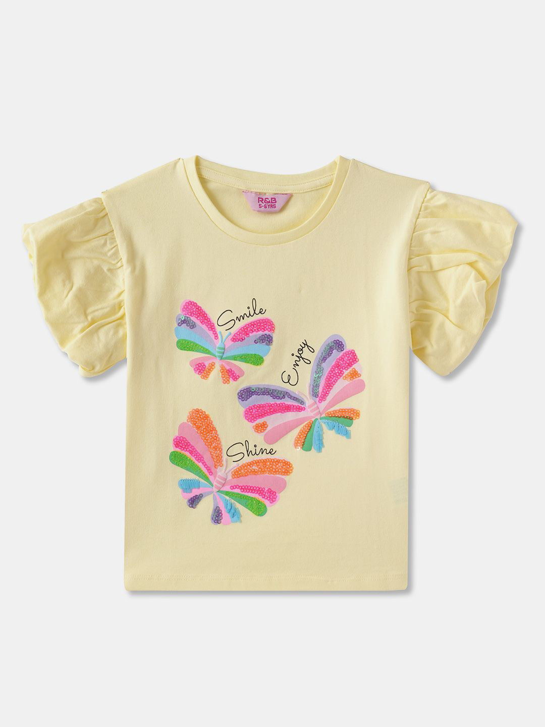 

R&B Print Cotton Top, Yellow