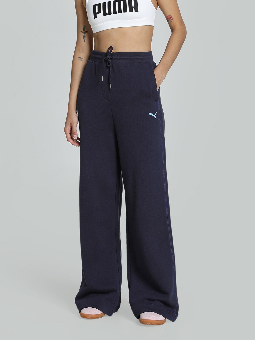 

Puma Premium Women Cotton Relaxed Fit Sweat Pants, Blue
