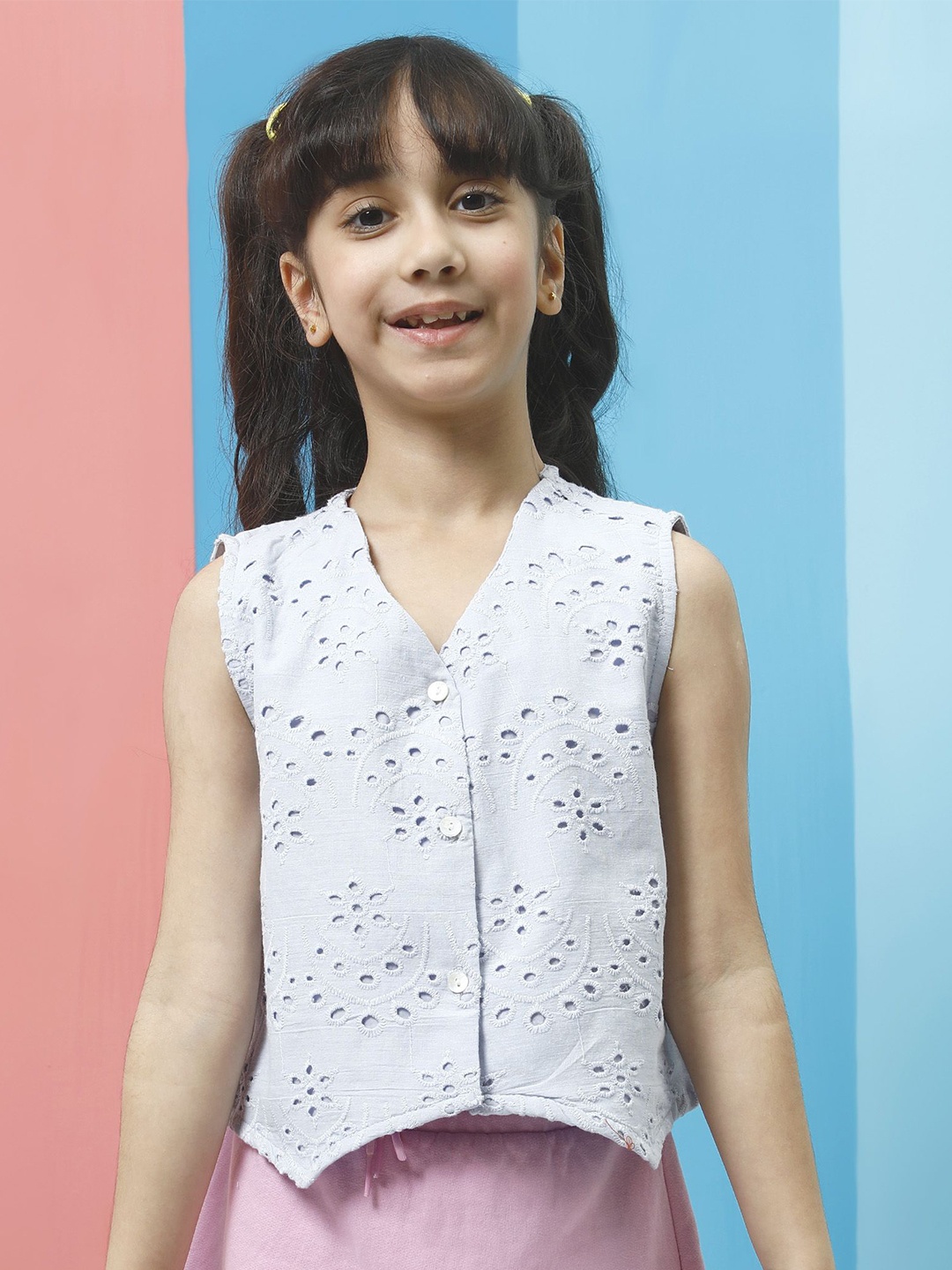 

Athena Girl Cotton Top, Blue