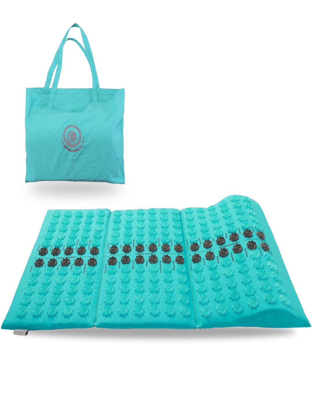 

Core Asana Turquoise Blue and Grey Self-Design Cotton Yoga Mat