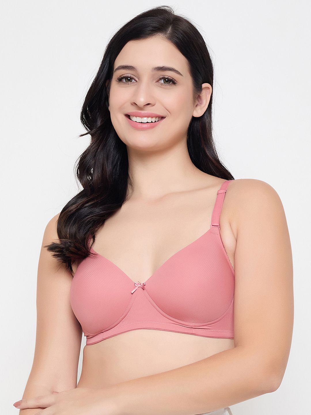 

Clovia Full Coverage Lightly Padded T-shirt Bra, Peach