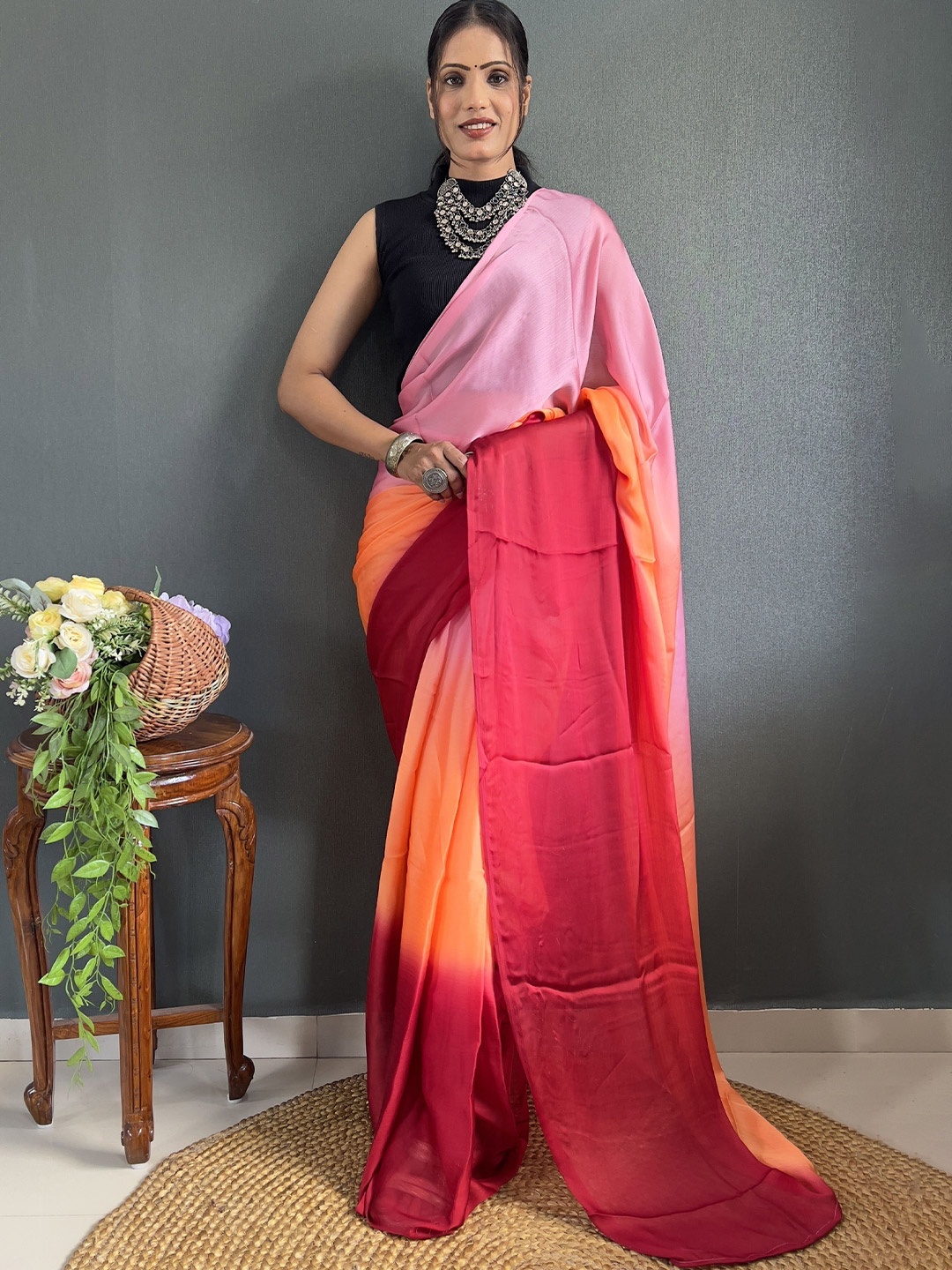 

bansari textiles Women Pure Cotton Kota Saree, Red