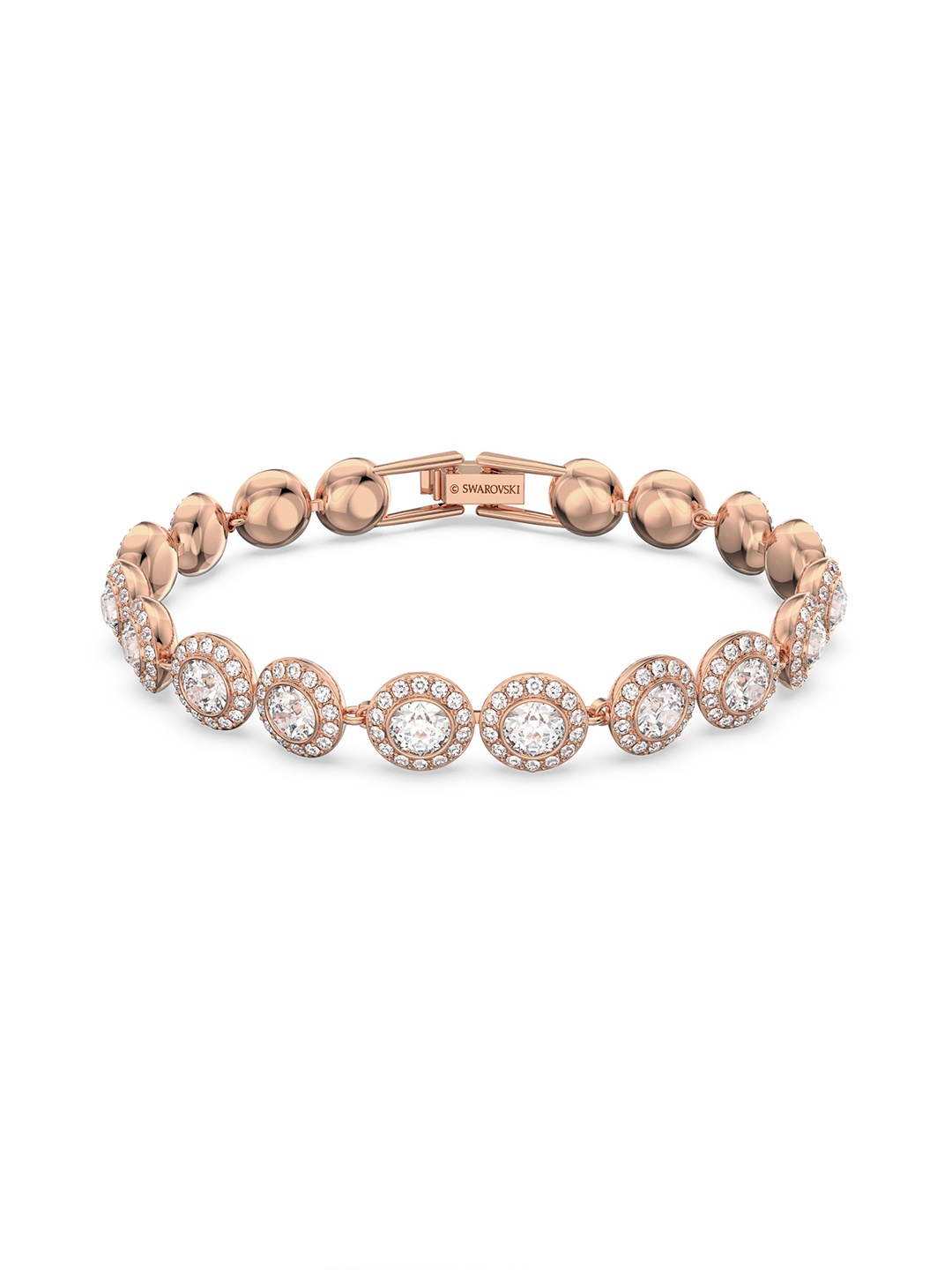 

SWAROVSKI Crystals Studded Wraparound Bracelet, Rose gold